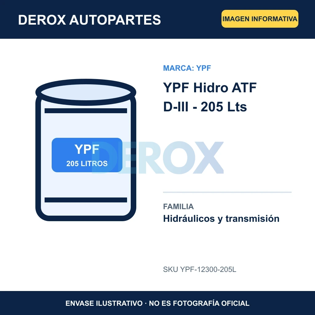 YPF Hidro ATF D-III - 205 Lts