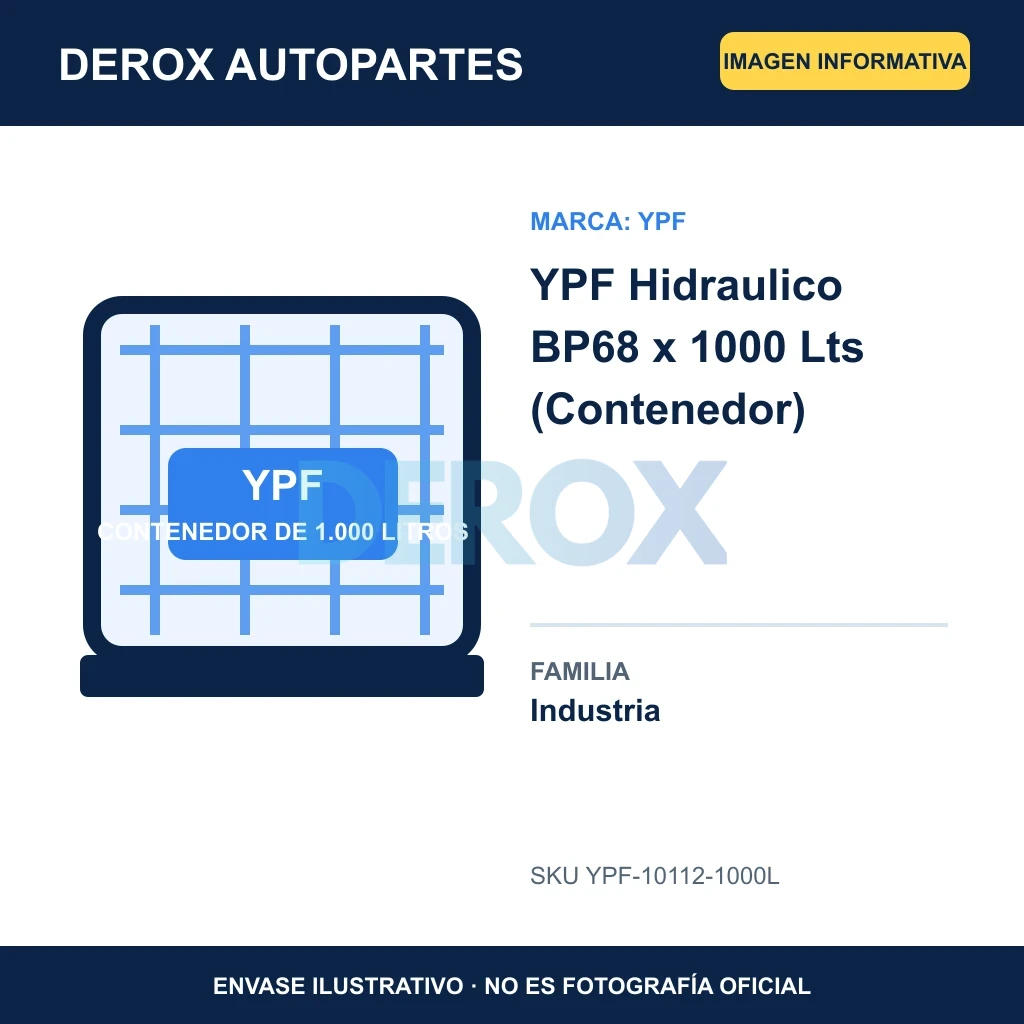 YPF Hidraulico BP68 x 1000 Lts (Contenedor)